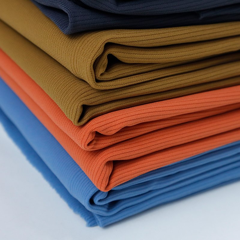 rib knit 4 way stretch superfine full dull breathable quick dry ribbed fabric for swimwear
