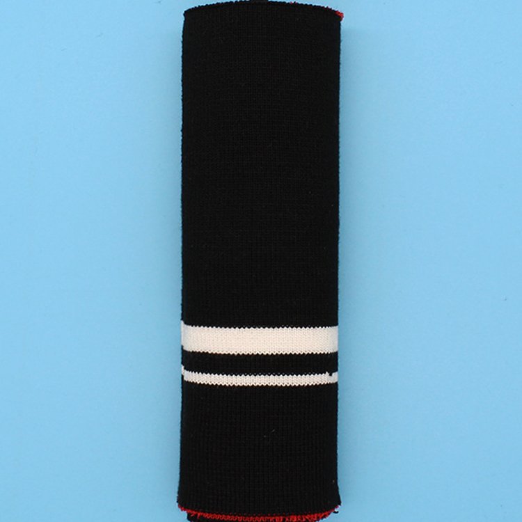Ribbed Garment Accessories Cuff Collar Thread Jacket Fabric Ribbed Hem Knitted Silver Elastic Machine Striped Shirt Beige Green