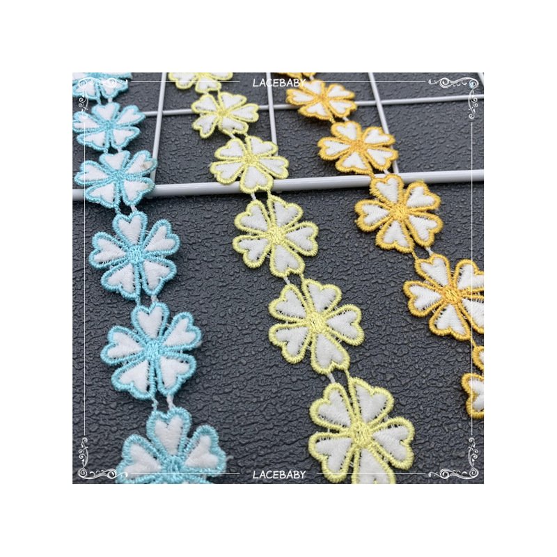 Flower Daisy Lace Ribbon Trim Daisy Flower Lace Trim Fabric In White For Dress