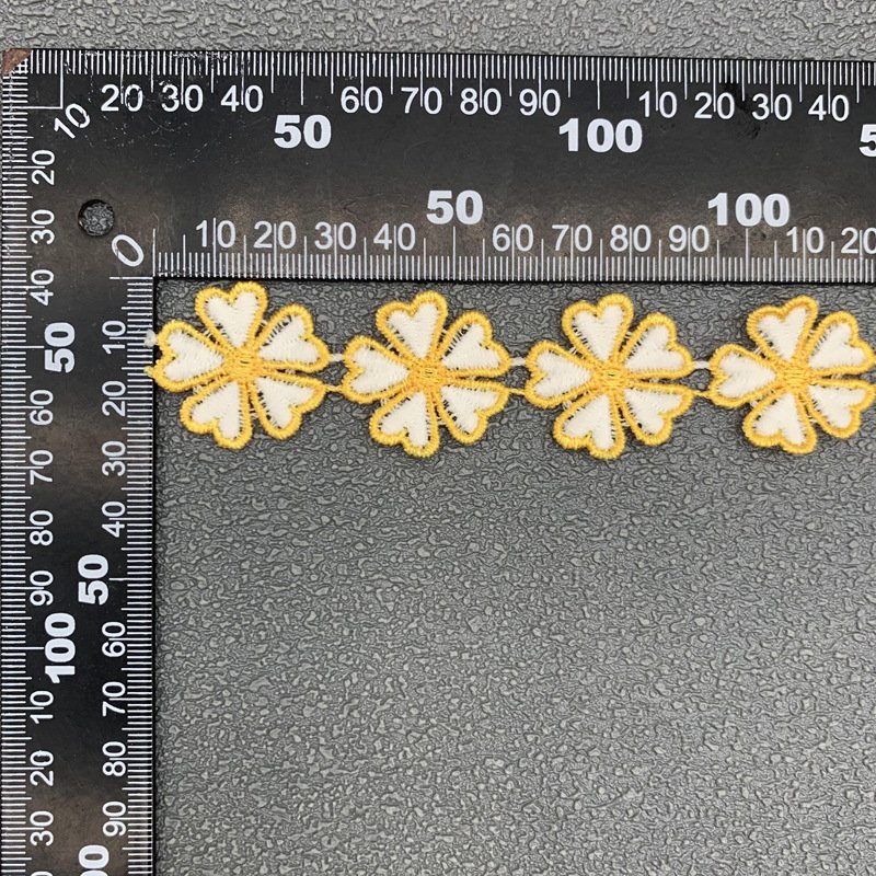 Flower Daisy Lace Ribbon Trim Daisy Flower Lace Trim Fabric In White For Dress
