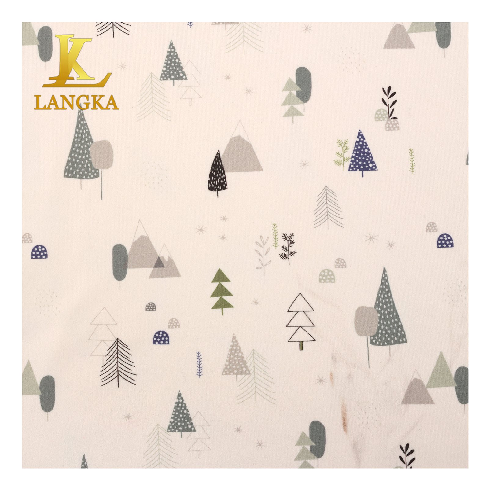 Langka custom digital printed high stretch 280gsm 90% polyester 10% spandex brushed dbp fabric