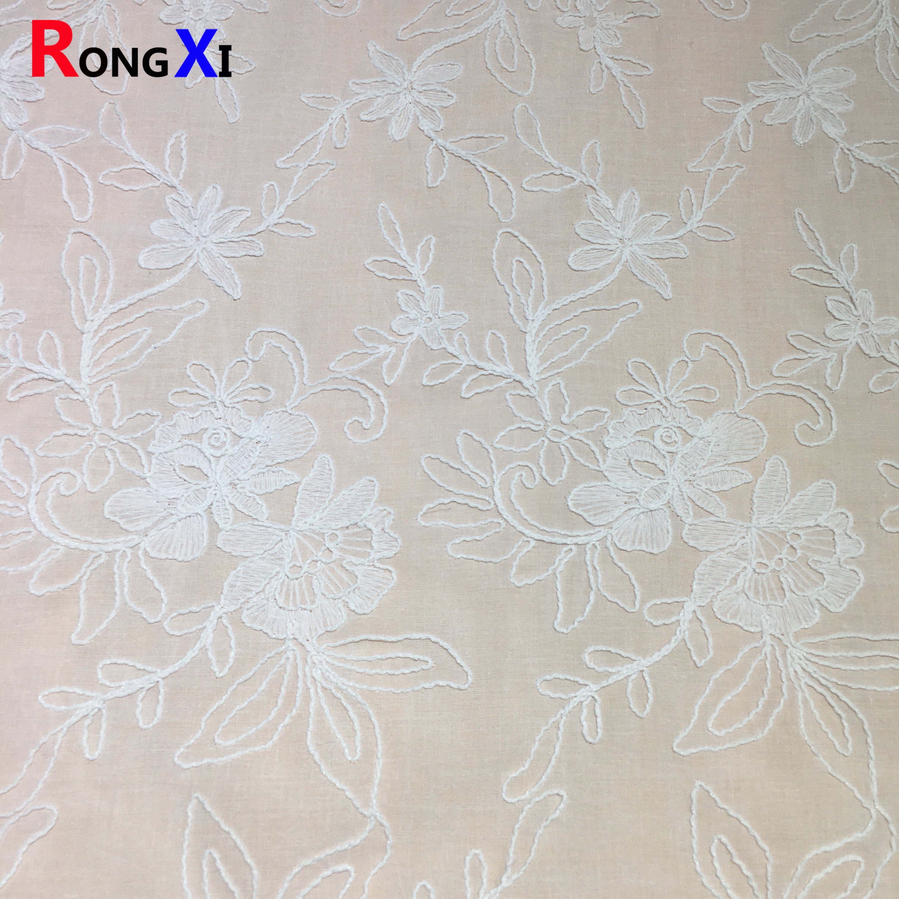 RXF2205 cotton crochet lace trim embroidery cotton eyelet fabric