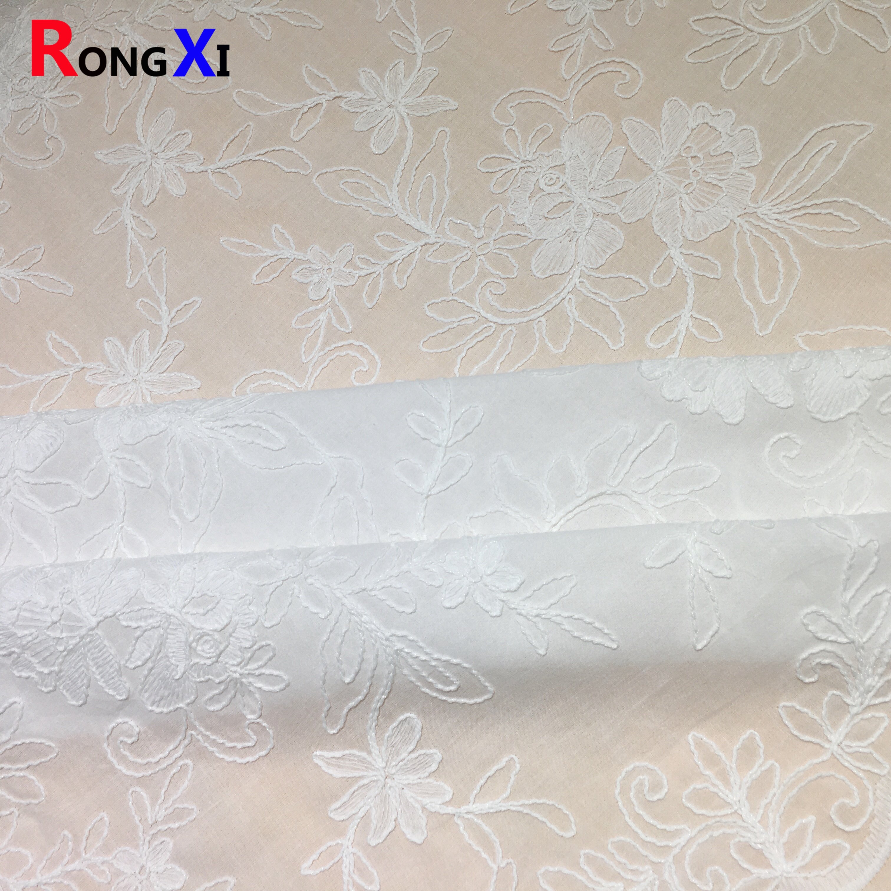 RXF2205 cotton crochet lace trim embroidery cotton eyelet fabric