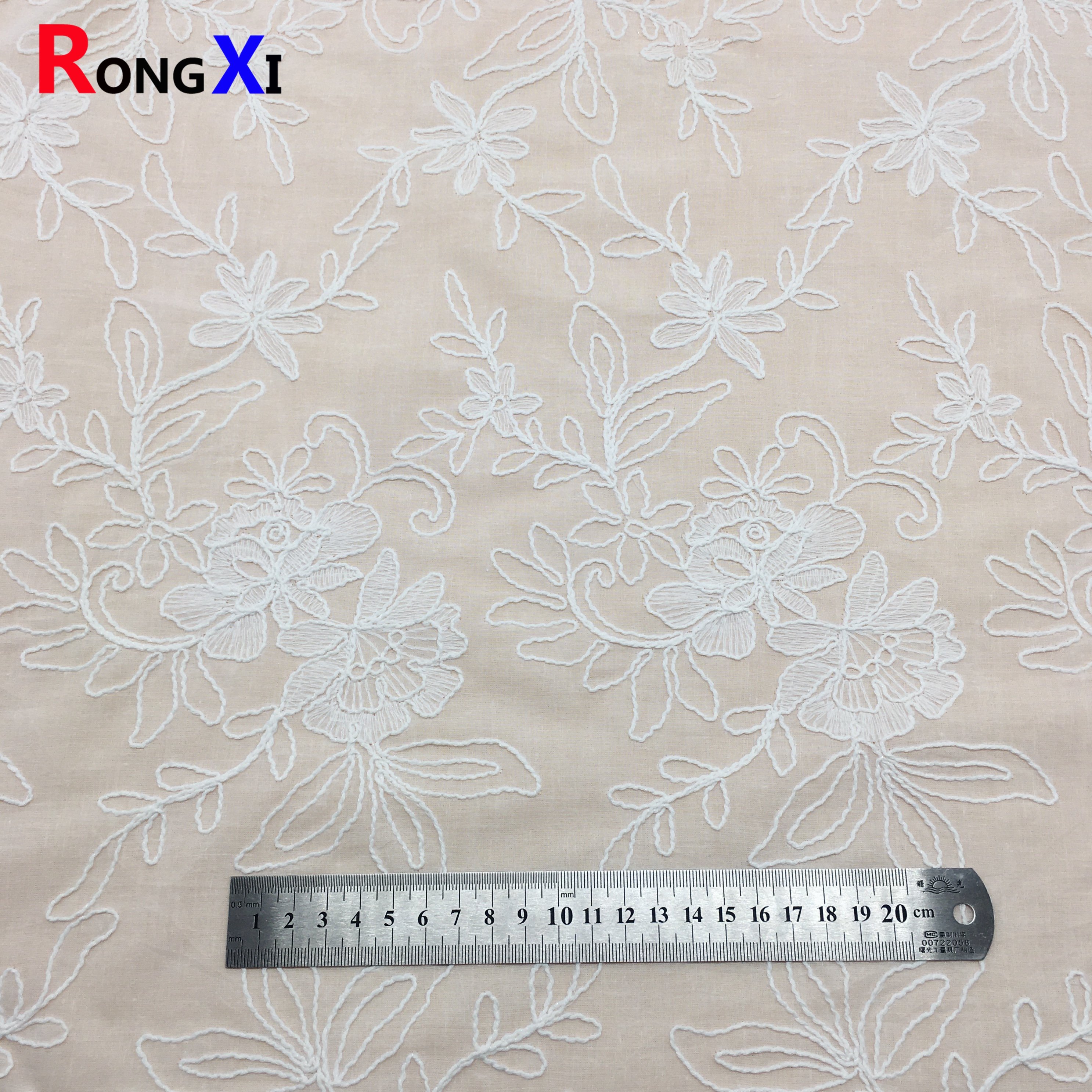 RXF2205 cotton crochet lace trim embroidery cotton eyelet fabric