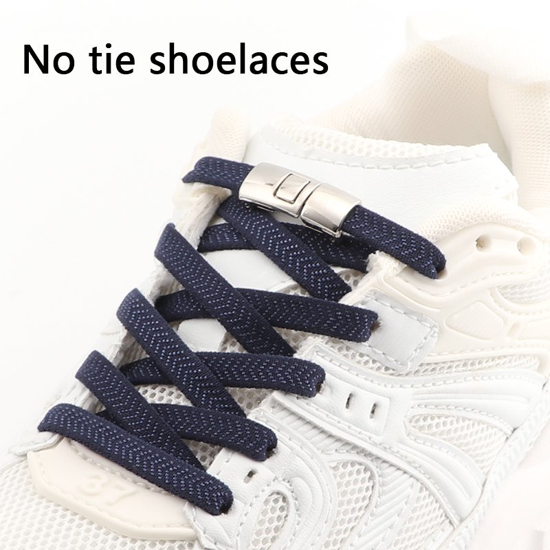 2024New wholesale custom shoe lace elastic no tie shoelaces sneakers lazy shoelaces for shoe accessories
