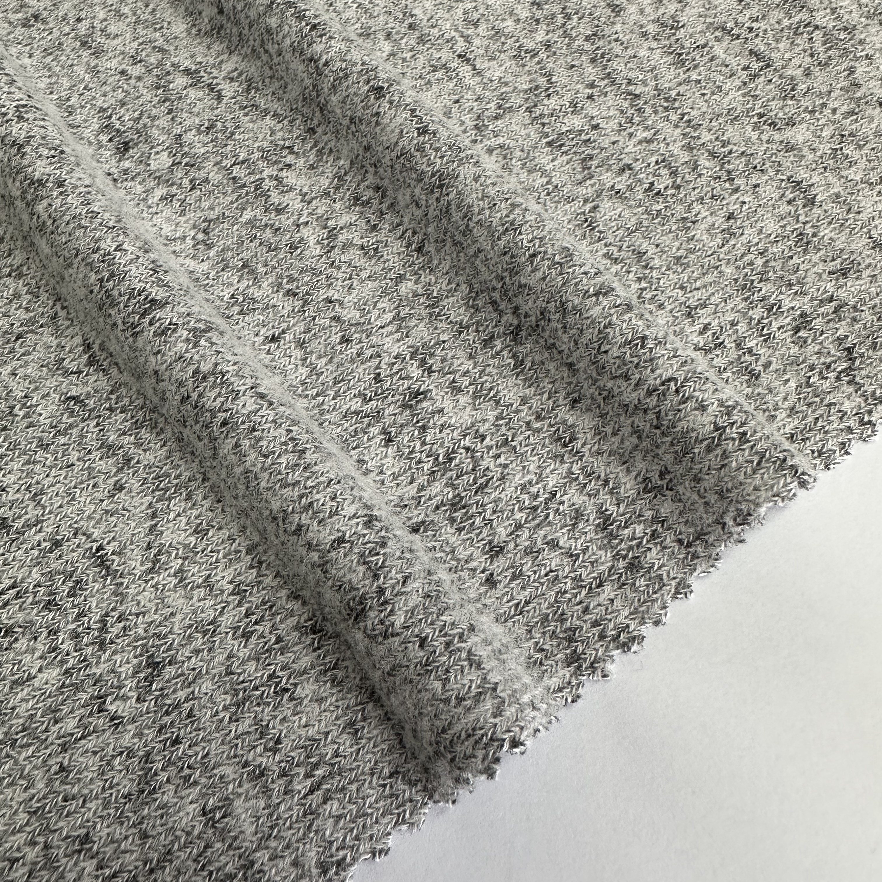 China Manufacturers thermal knit fabric grey melange spandex rayon viscose/polyester hacci fabric for women sports wear