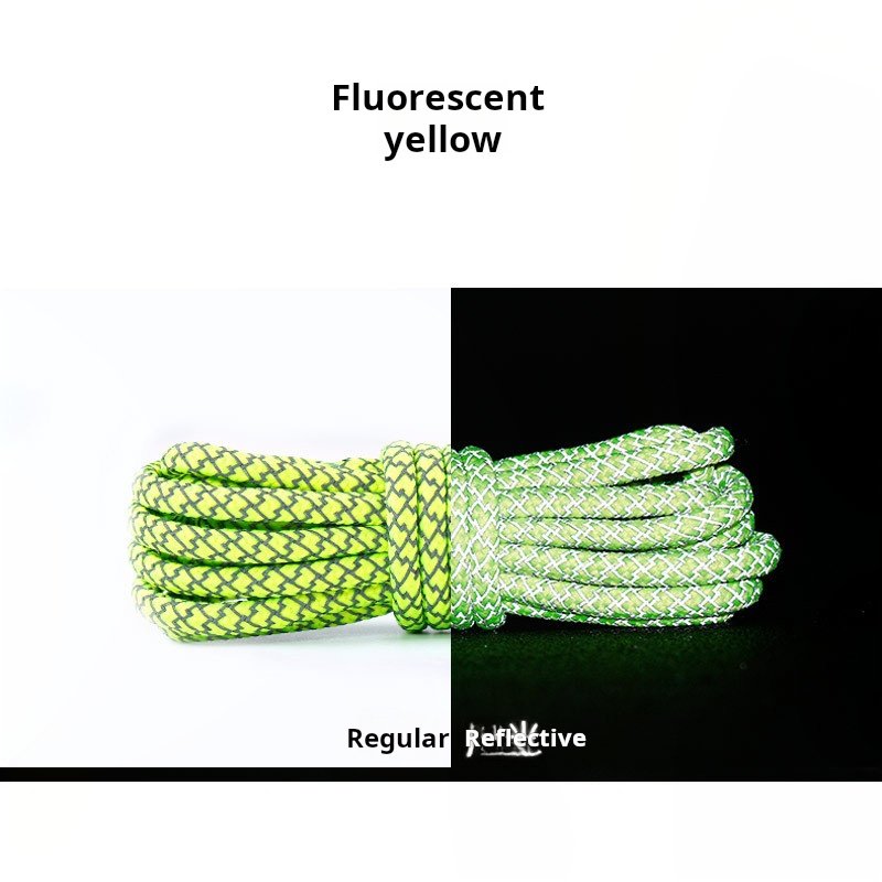 Reflective Runner Shoe Laces Visible Safety Shoelaces custom Shoestrings for ultra Basketball Shoes Round Rope