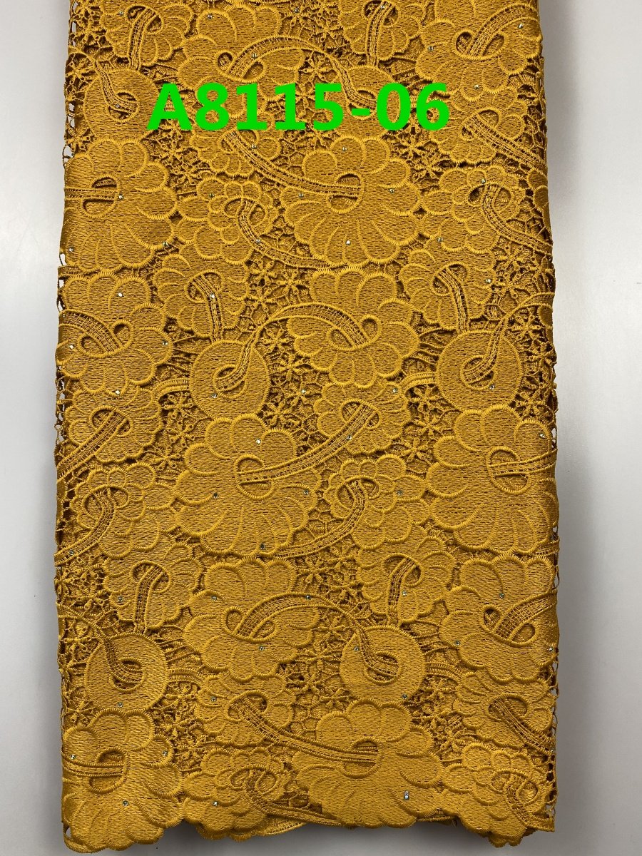 ACI New Heavy Chemical Guipure Lace Fabric Nigeria African Cord Lace Fabric 5 Yards/Piece For Wedding Dress