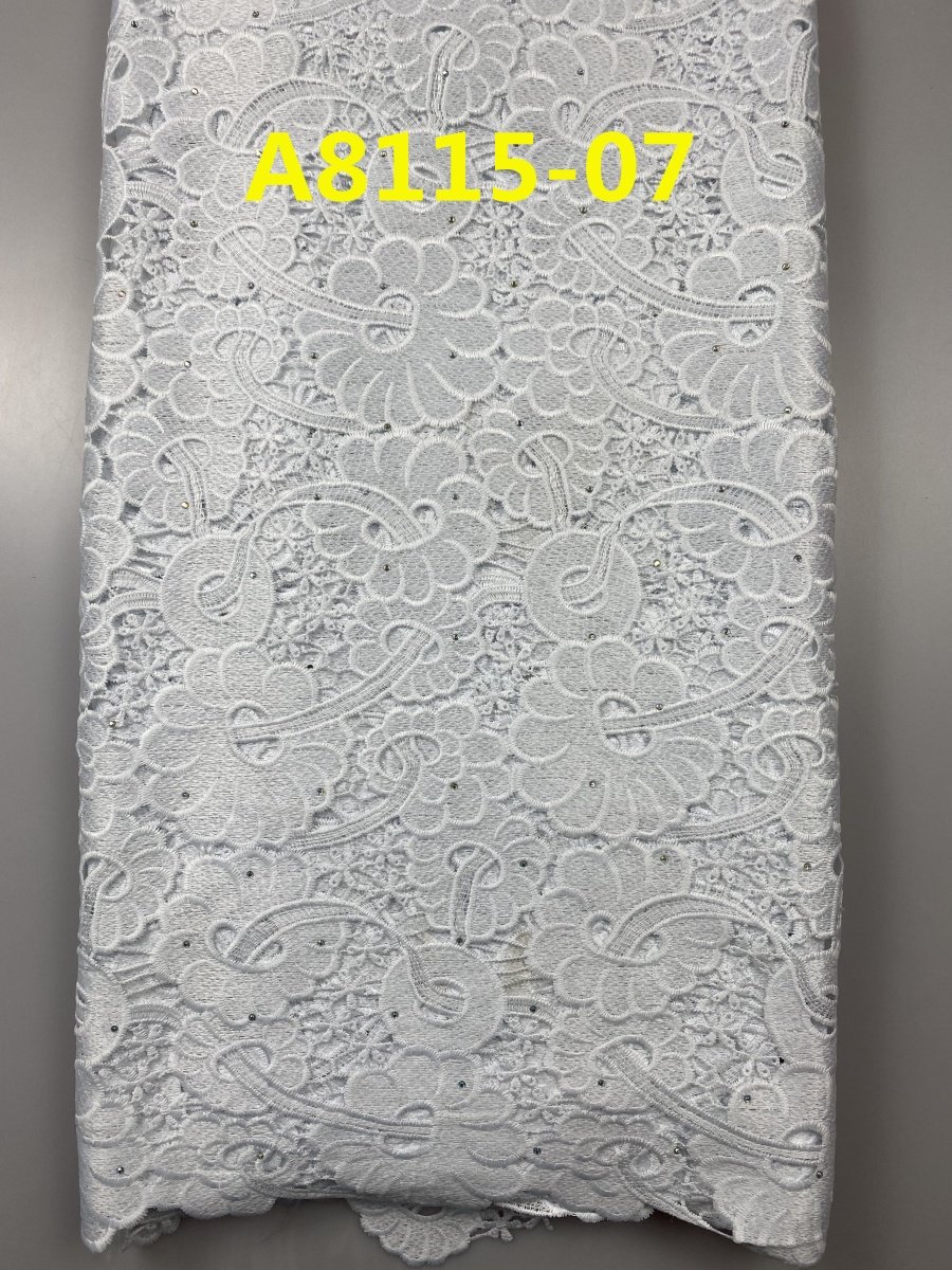 ACI New Heavy Chemical Guipure Lace Fabric Nigeria African Cord Lace Fabric 5 Yards/Piece For Wedding Dress