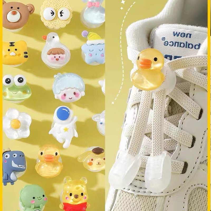 No Tie Shoelaces Elastic flat Printed Shoe Laces Without Ties Shoelace for Sneakers Children's Sports Shoestrings