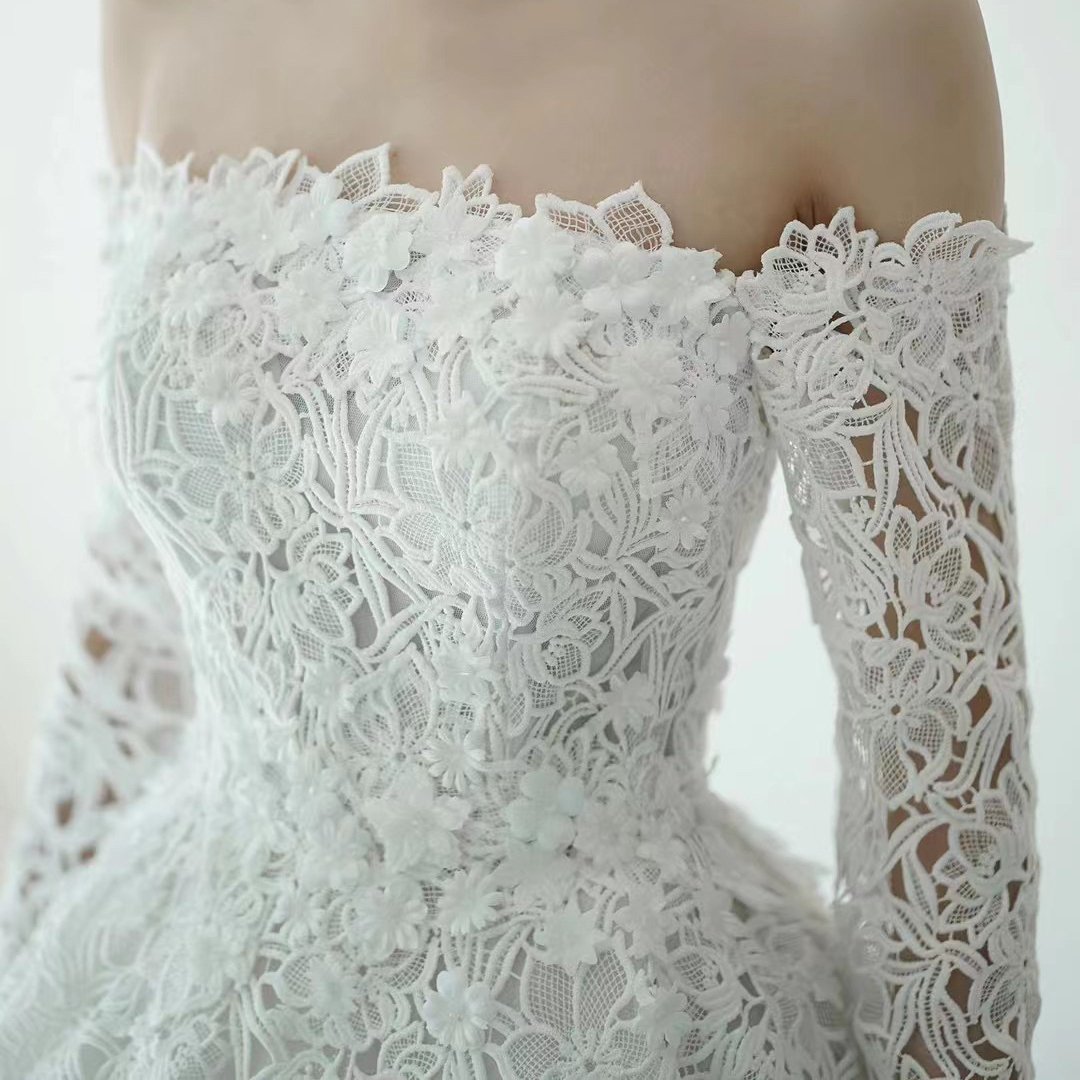 china wholesale bridal fabric guipure lace material embroidery 3d embroidery flower lace fabric