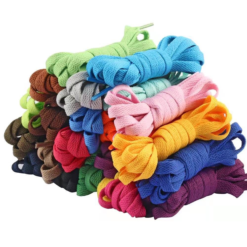 Wholesale Custom 57 Colors Fashion Shoe Laces 8 mm wide Polyester Shoelaces