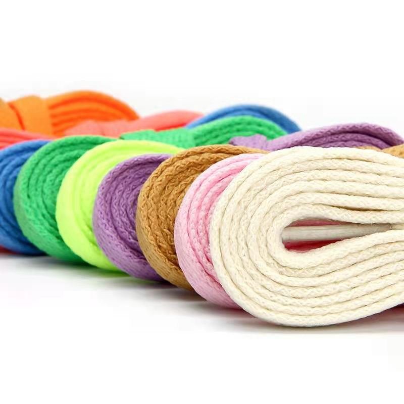 Wholesale Custom 57 Colors Fashion Shoe Laces 8 mm wide Polyester Shoelaces