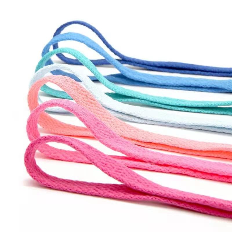 Wholesale Custom 57 Colors Fashion Shoe Laces 8 mm wide Polyester Shoelaces