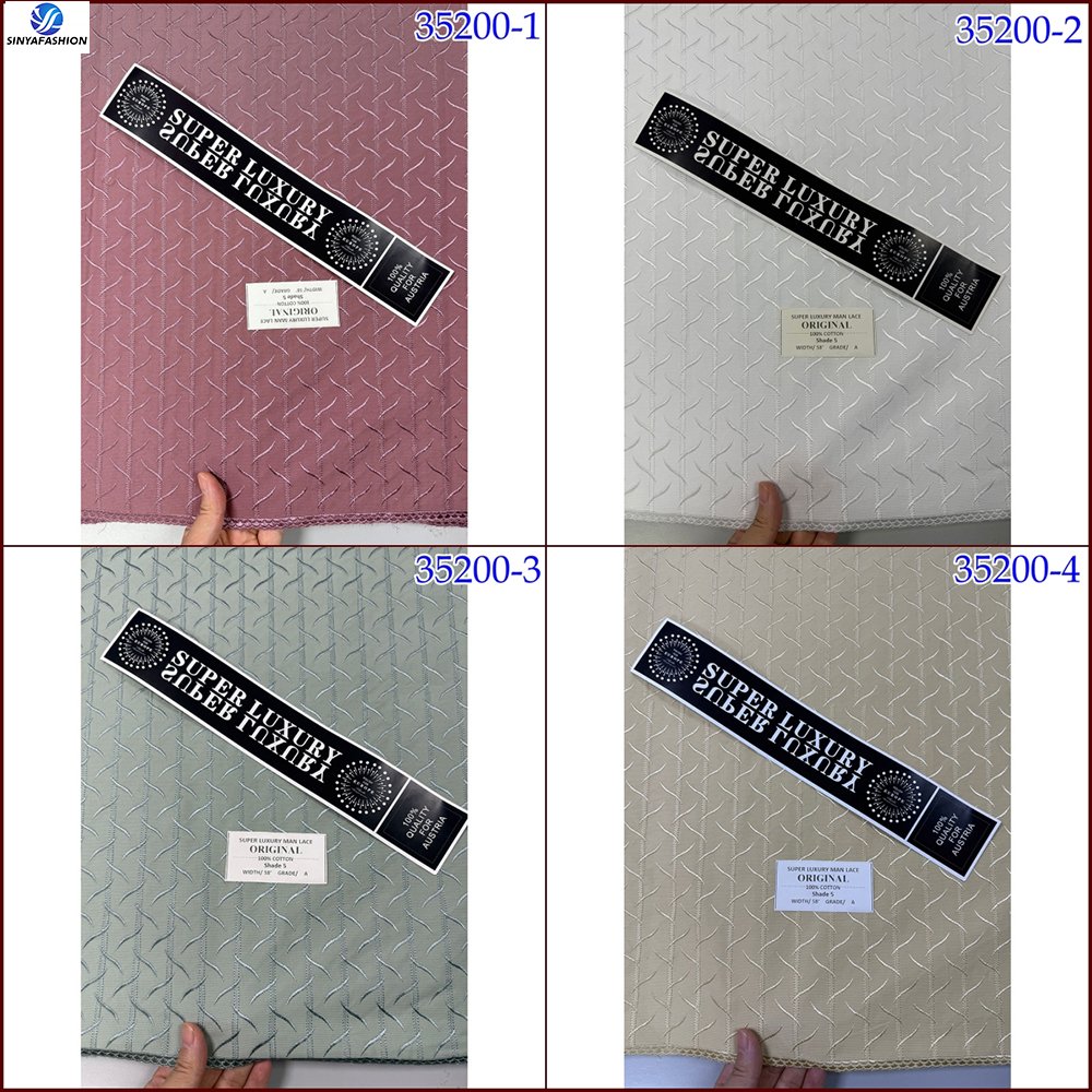 Sinya High Quality Wholesale Polish Lace For Men White Embroidery Swiss Voile Lace In Switzerland 100% Cotton Fabric Luxury