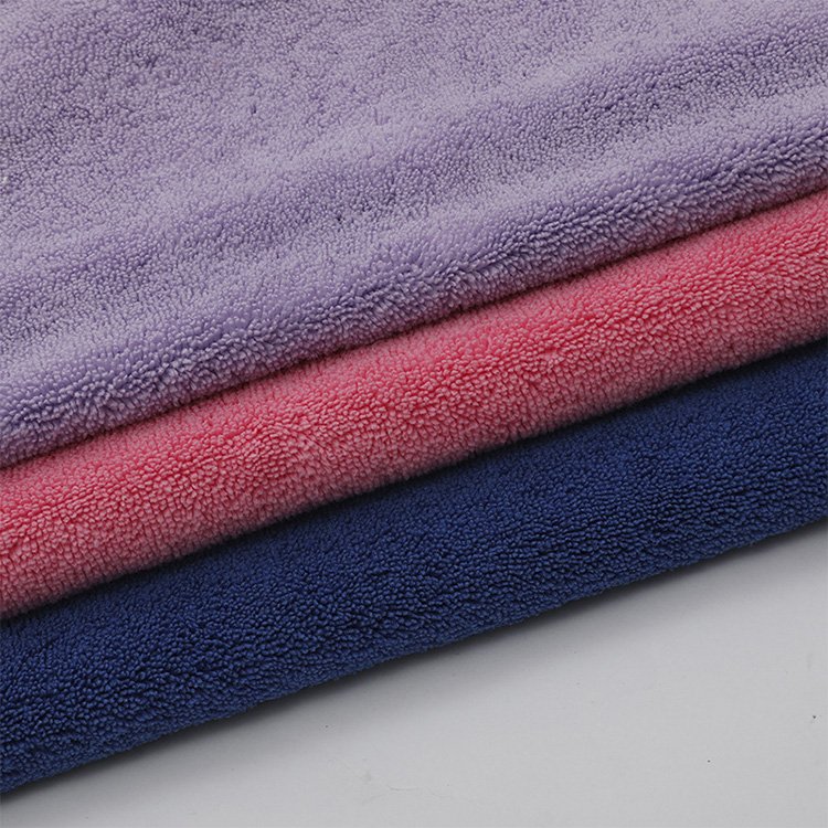 Thickened Soft Comfortable Absorbent Anti Bacteria Microfiber Terry Cloth Fabric For Wash Towel