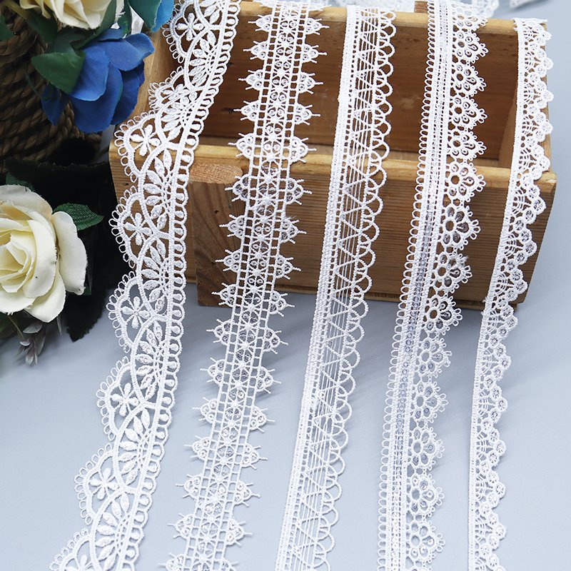 high quality Water soluble lace sequin 100% Polyester embroidery lace fabric for wedding dress