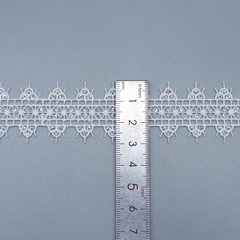high quality Water soluble lace sequin 100% Polyester embroidery lace fabric for wedding dress