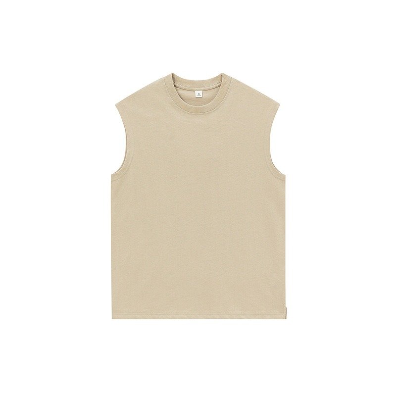 280GSM Heavy Weight Men's 100% Cotton Sleeveless Tank Tops 2024 New Summer Hip Hop Fashion Sports Vest For Men Custom LOGO
