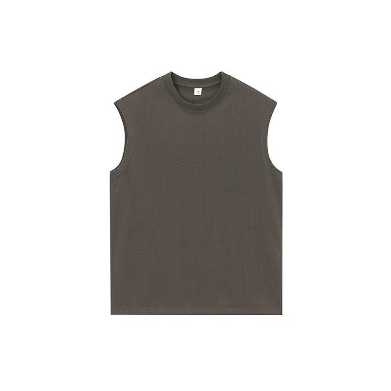 280GSM Heavy Weight Men's 100% Cotton Sleeveless Tank Tops 2024 New Summer Hip Hop Fashion Sports Vest For Men Custom LOGO