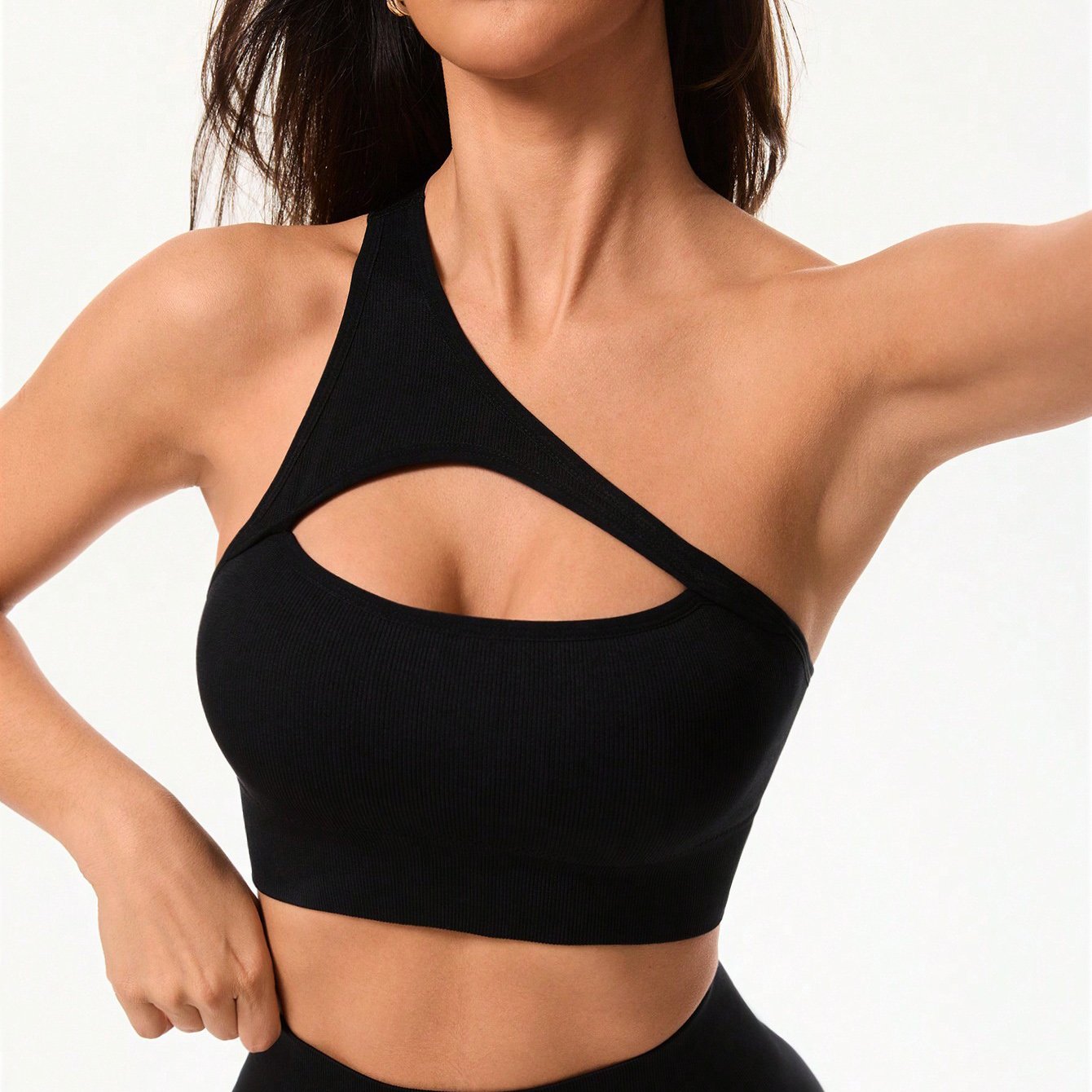 Fitness Push Up Padded one shoulder sports bra Running Gym Training Workout Yoga bra Crop Tops Sports Bra for Women