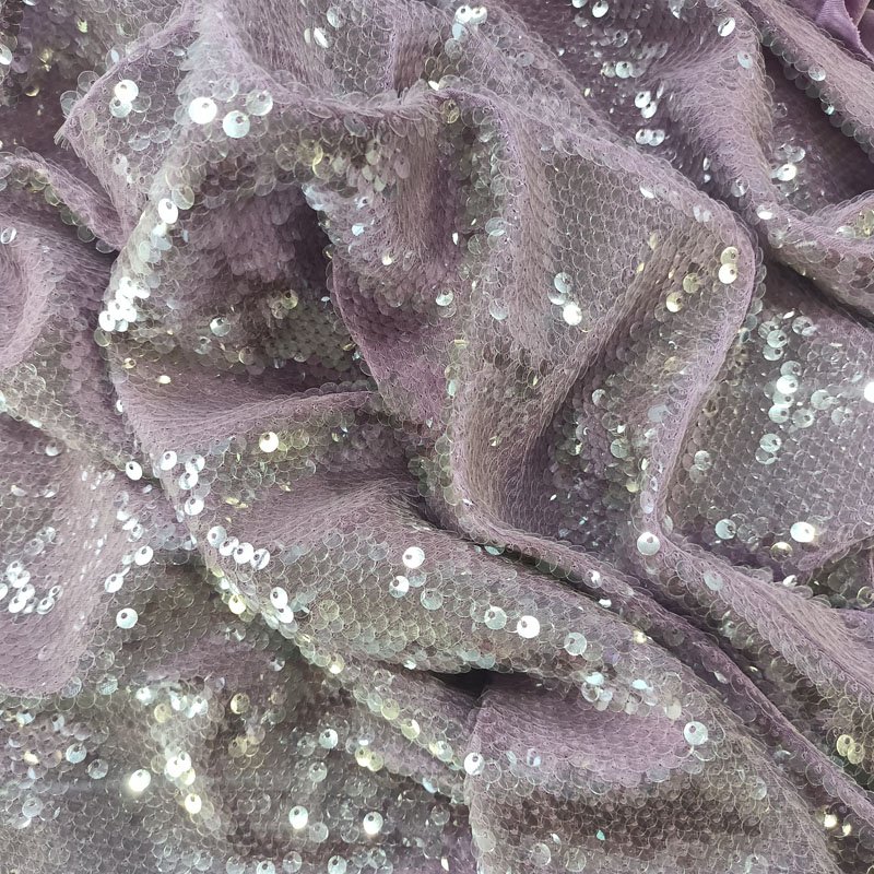 D-863 5mm Crystal Sequins Bridal Luxury Embroidery Beads Wedding Tulle Beaded Lace knit jersey Fabric