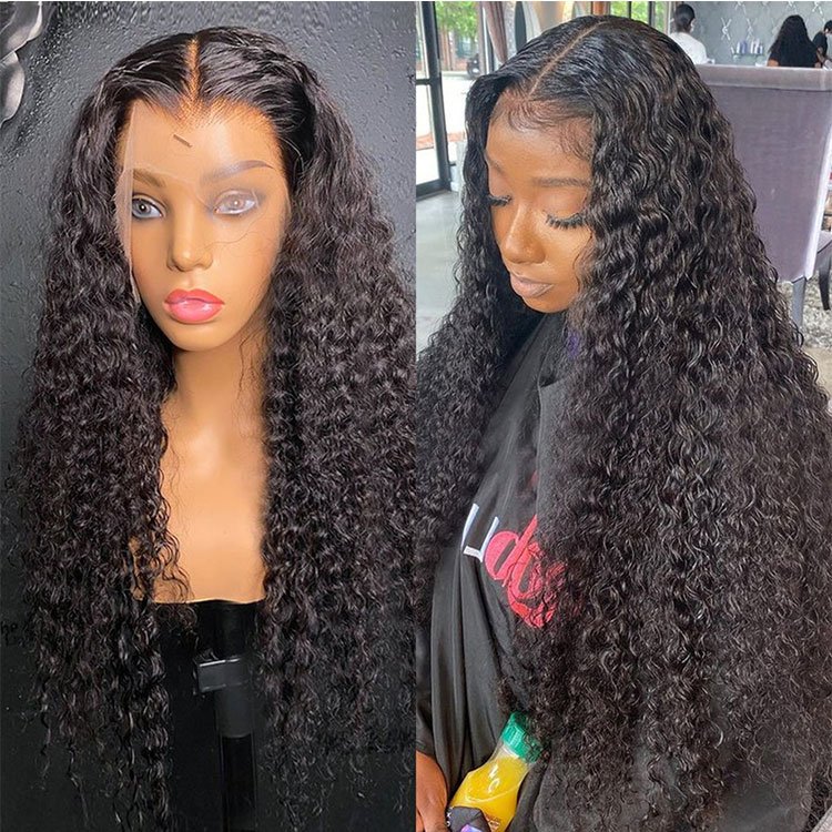 Frontal Wigs Lace Front Wig Brazilian Hair Transparent 100% Virgin Indian Wholesale 13x4 Lace Swiss Lace Natural Black Long