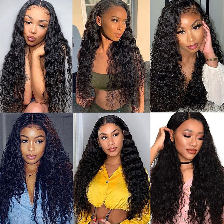 Frontal Wigs Lace Front Wig Brazilian Hair Transparent 100% Virgin Indian Wholesale 13x4 Lace Swiss Lace Natural Black Long