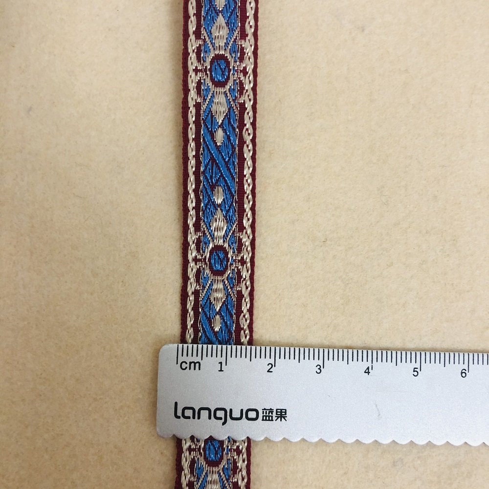 Ethnic Style Lace Jacquard Webbing Woven Tape For Garment Accessories Width 1.5 cm ST-953