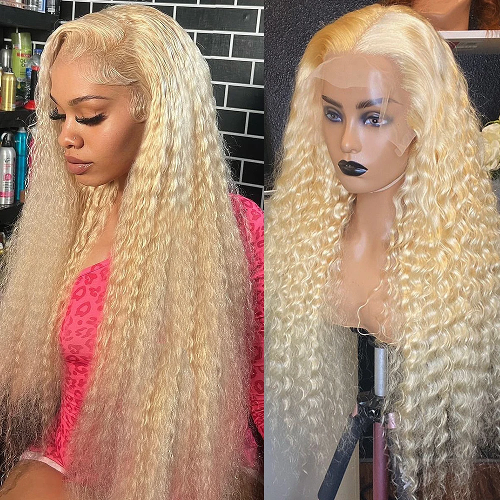 Wholesale Raw Virgin 613 Color Lace Front Wigs 150% Density Brazilian Human Hair Wigs Full 13x4 Lace Frontal Blonde Wig