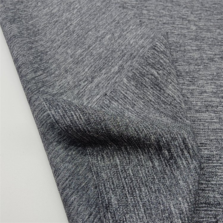 Fashion Leisure Suitable For All Ages N/T 140Gsm 46% Polyester 50% Nylon 4% Spandex Melange Knitting Yarn Fabric
