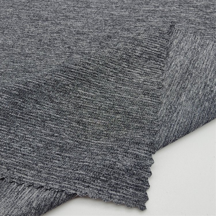Fashion Leisure Suitable For All Ages N/T 140Gsm 46% Polyester 50% Nylon 4% Spandex Melange Knitting Yarn Fabric