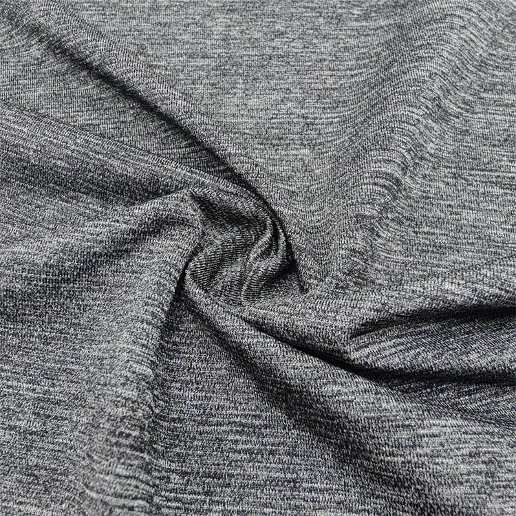 Fashion Leisure Suitable For All Ages N/T 140Gsm 46% Polyester 50% Nylon 4% Spandex Melange Knitting Yarn Fabric