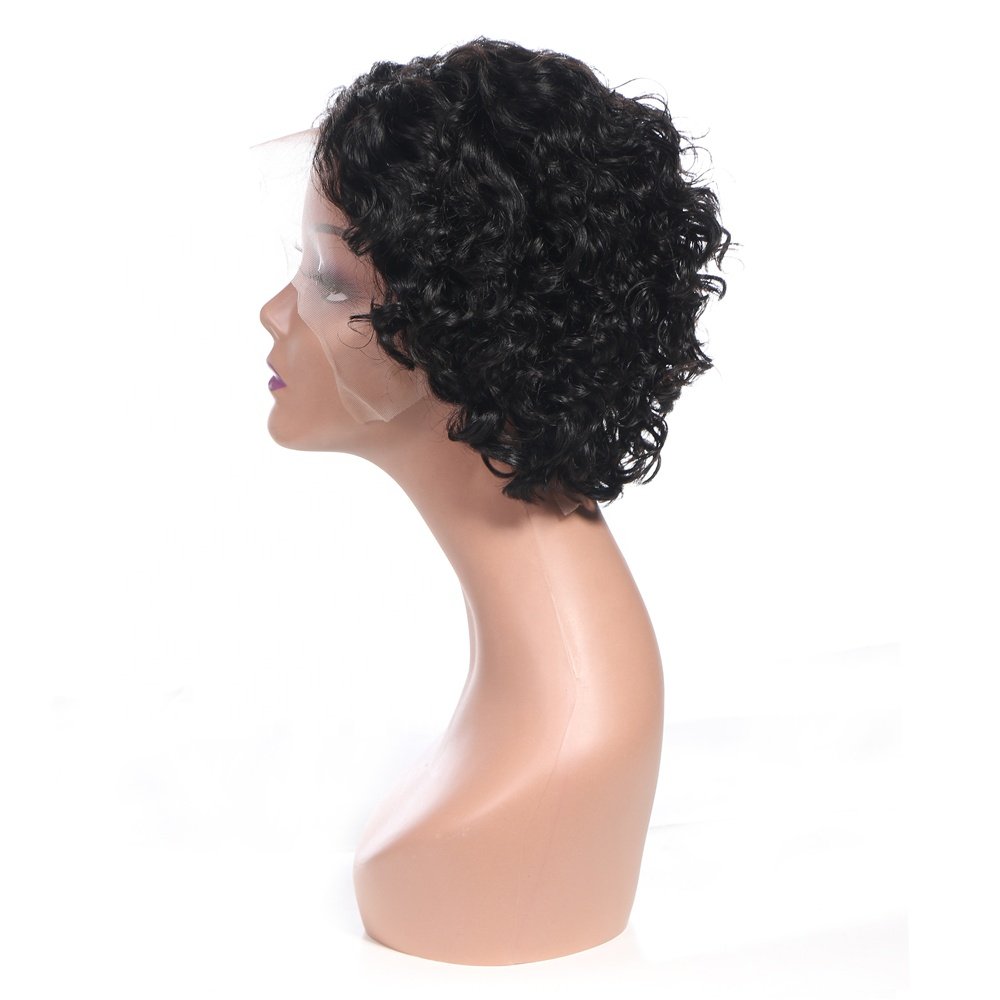Xuchang Longguan wholesale products short wigs natural hair wigs HD Transparent 13X4 lace wigs 100virgin human hair