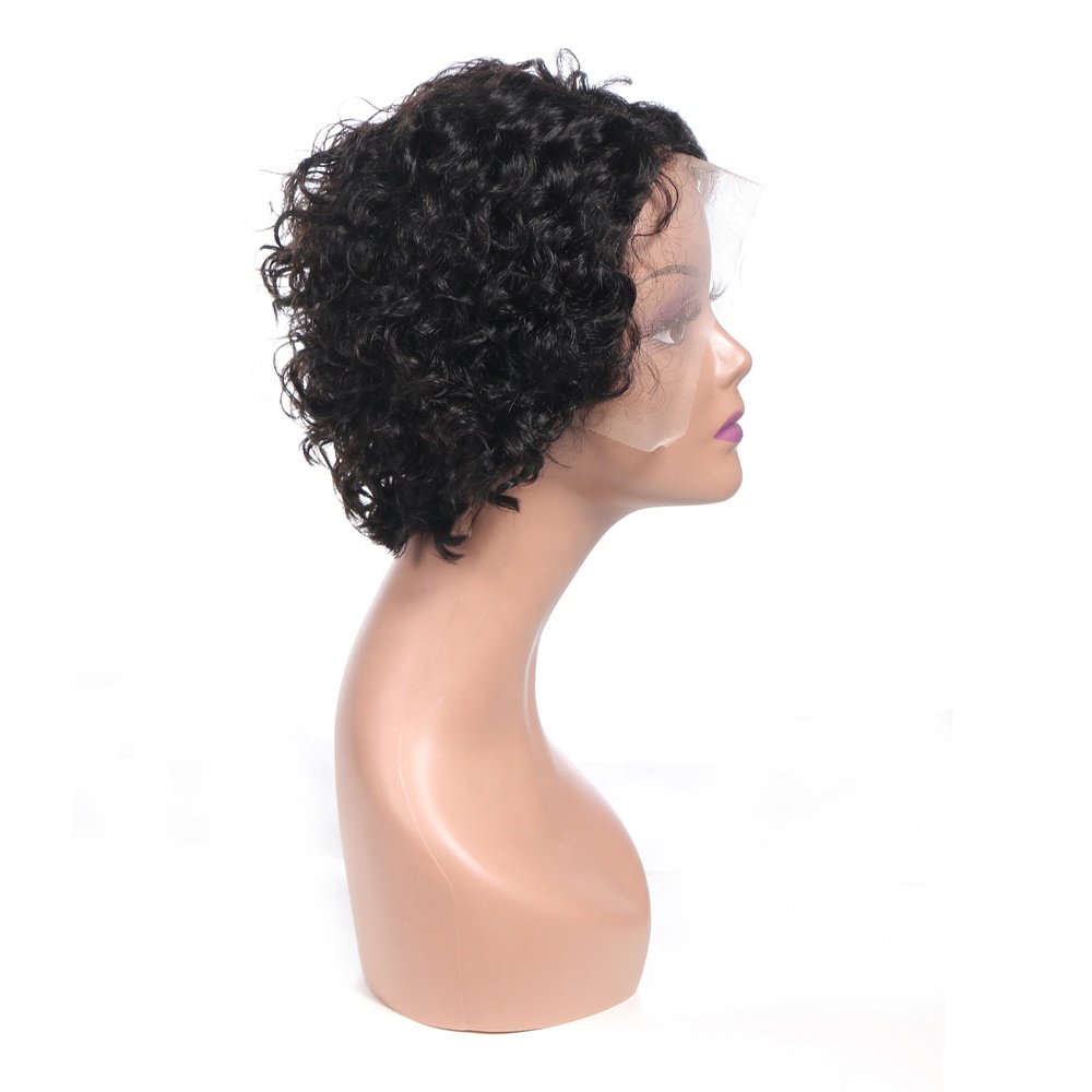 Xuchang Longguan wholesale products short wigs natural hair wigs HD Transparent 13X4 lace wigs 100virgin human hair