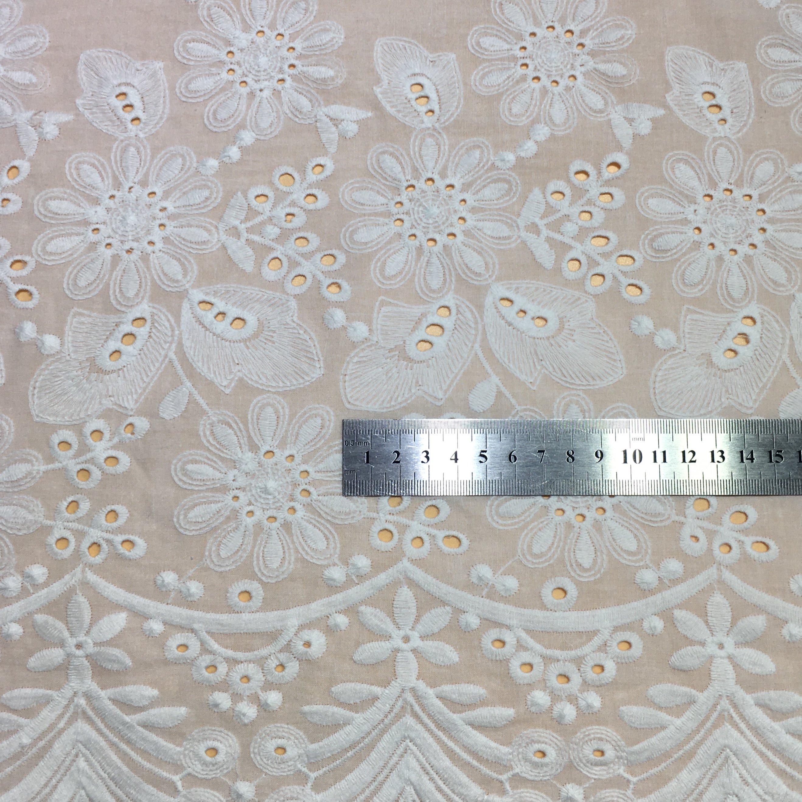 RXF2187 beige cotton embroidery white french lace fabric