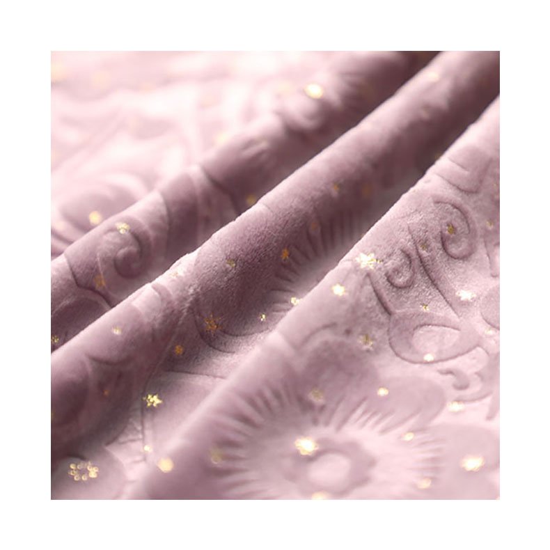 Embossed Printed Home Textile Polyester Spandex Baby Super Soft Embroidery Fabrics For Clothing