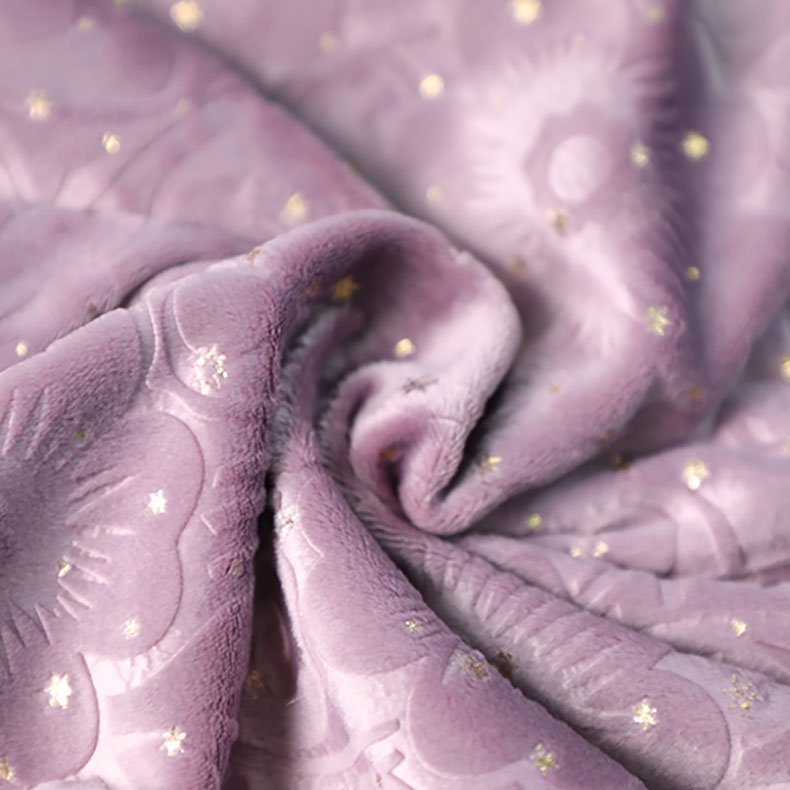 Embossed Printed Home Textile Polyester Spandex Baby Super Soft Embroidery Fabrics For Clothing