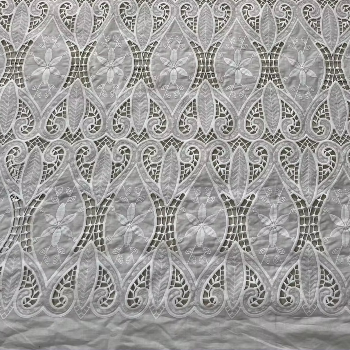 Laser Embroidery Fabric High-Detail Embroidered Design for Premium Outfits