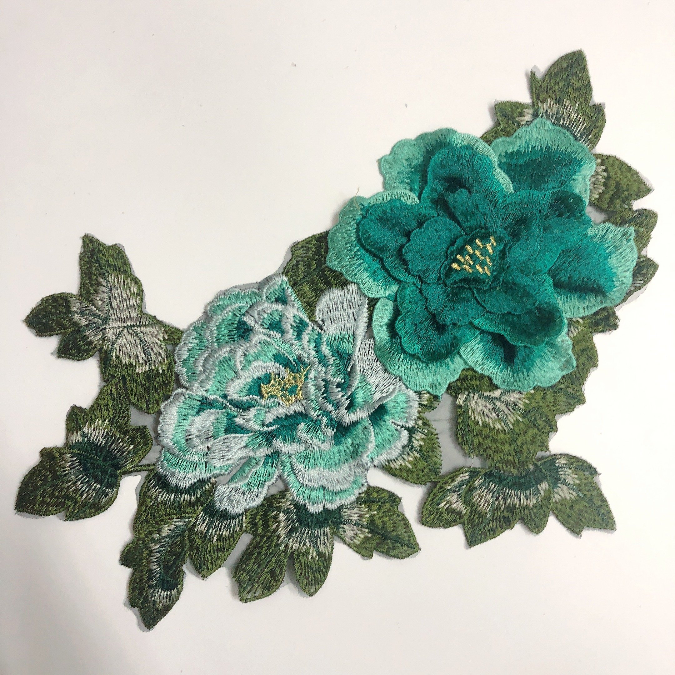 New fashion organza 3d water soluble lace applique patches sewing LT2490A