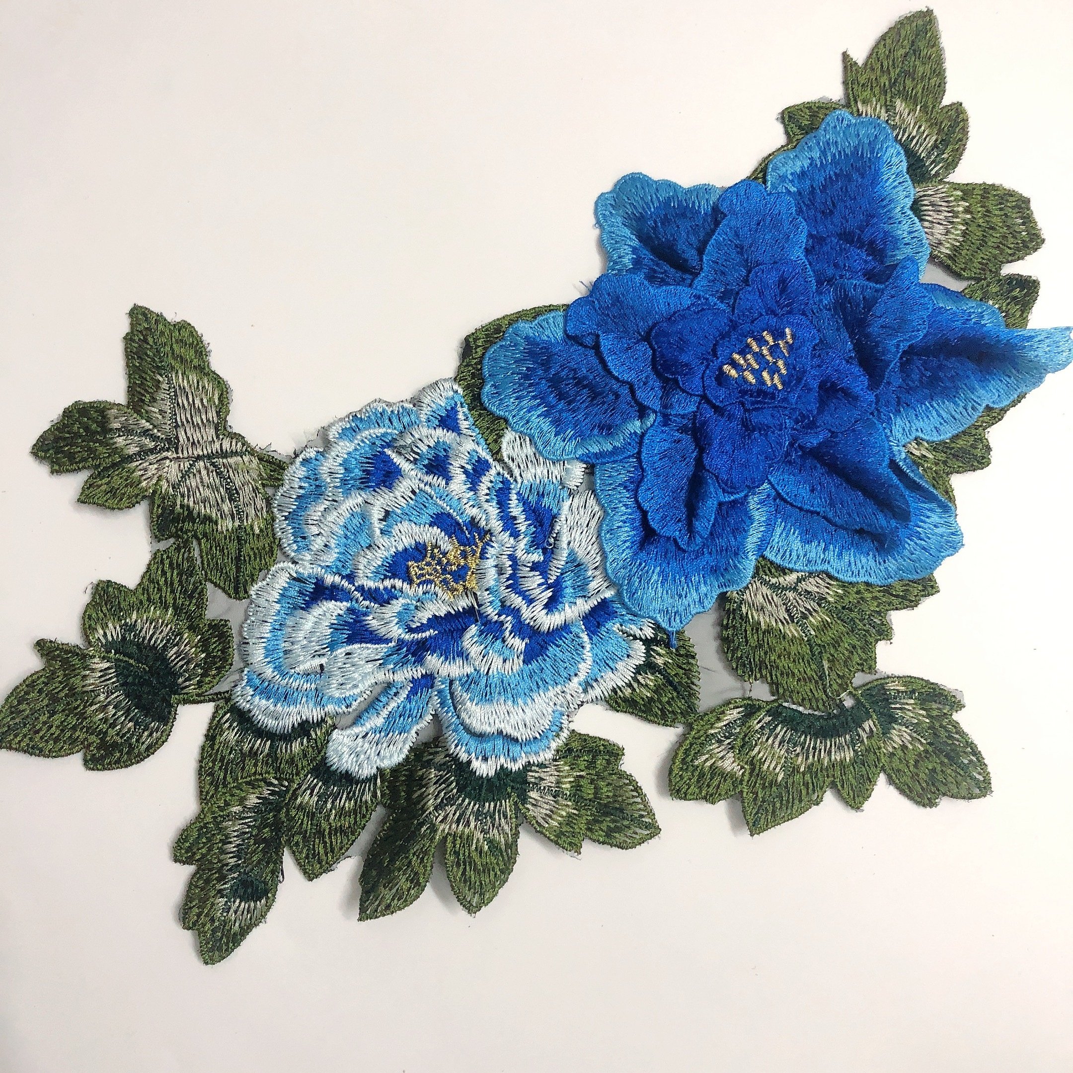 New fashion organza 3d water soluble lace applique patches sewing LT2490A