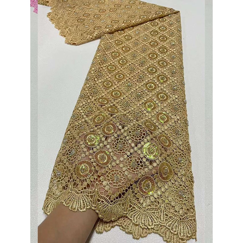 New water-soluble bead tube handmade lace brocade jacquard fabric luxury Embroidered fabric