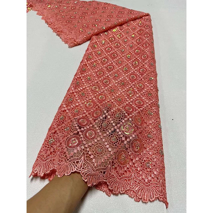 New water-soluble bead tube handmade lace brocade jacquard fabric luxury Embroidered fabric