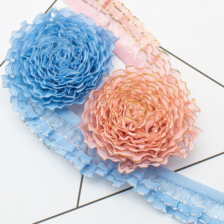 Garment accessories sewing glitter lace elastic webbing band clothes underwear dress elastic tape webbing belt lace