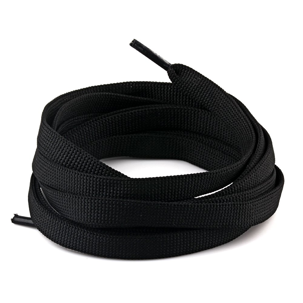 10mm Flat Shoe laces Classic Black White Shoe Laces 100cm long Sneaker Shoe Laces