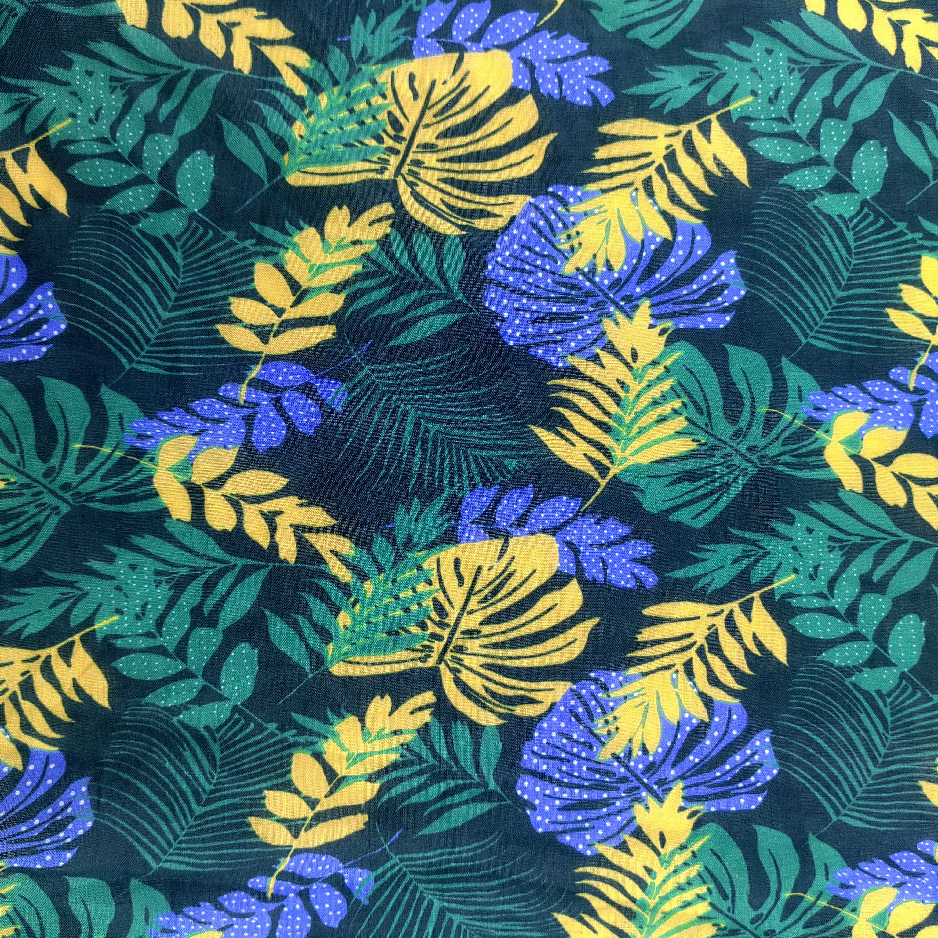 Hot Sale Summer thin digital printing100% ramie colorful leaves pattern linen fabric for shirts dress skirts