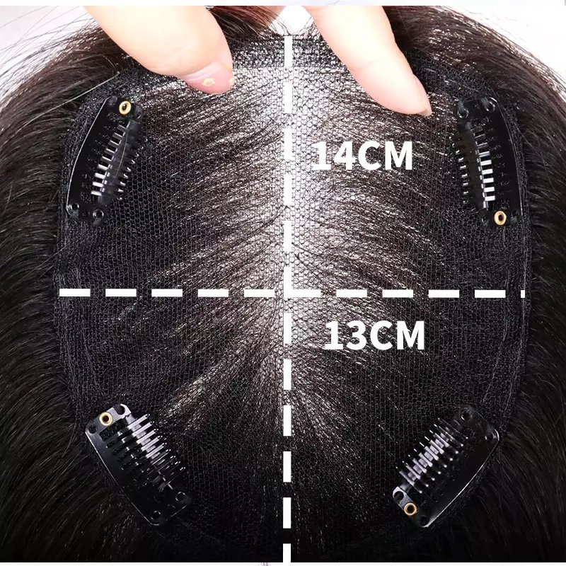 HQ Breathable Lace Topper Black Invisible 100% Human hair Lace Women Topper Extension