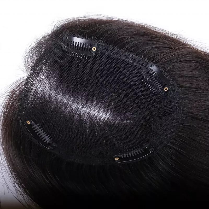 HQ Breathable Lace Topper Black Invisible 100% Human hair Lace Women Topper Extension