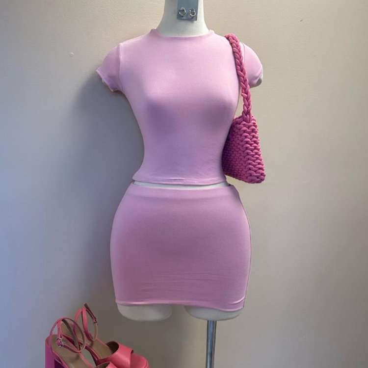 Women Clothing Summer Sexy Tight Skirt Cotton Ribbed Outfits Custom Logo Clothing Women
