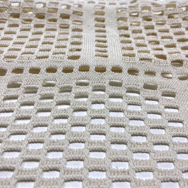 beige Soft Hand Feel 85%Cotton Lace yarn dyed tricot knitted crocheted fabric for vacation wearing